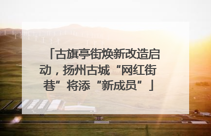 古旗亭街焕新改造启动，扬州古城“网红街巷”将添“新成员”