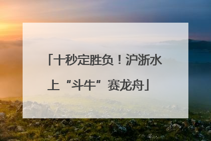 十秒定胜负！沪浙水上“斗牛”赛龙舟