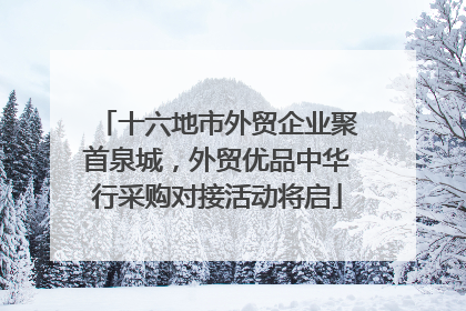 十六地市外贸企业聚首泉城，外贸优品中华行采购对接活动将启