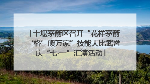 十堰茅箭区召开“花样茅箭‘格’暖万家”技能大比武暨庆“七·一”汇演活动