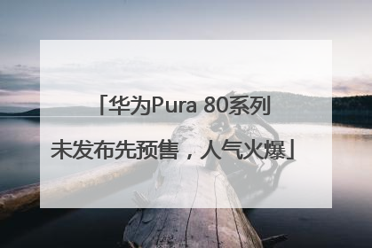 华为Pura 80系列未发布先预售，人气火爆