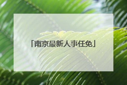 南京最新人事任免