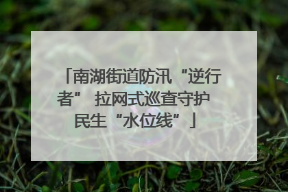南湖街道防汛“逆行者” 拉网式巡查守护民生“水位线”