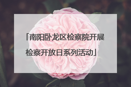 南阳卧龙区检察院开展检察开放日系列活动