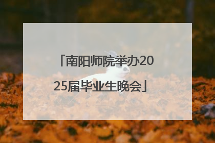 南阳师院举办2025届毕业生晚会