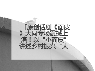 原创话剧《面皮》大同专场震撼上演！以“小面皮”讲述乡村振兴“大文章”