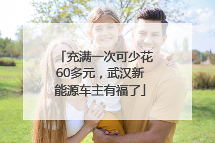 充满一次可少花60多元，武汉新能源车主有福了