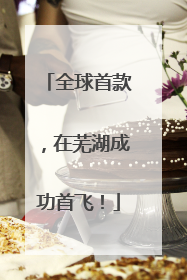 全球首款，在芜湖成功首飞！