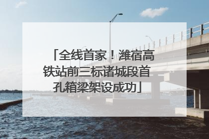 全线首家！潍宿高铁站前三标诸城段首孔箱梁架设成功