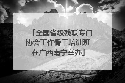 全国省级残联专门协会工作骨干培训班在广西南宁举办