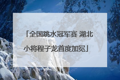 全国跳水冠军赛 湖北小将程子龙首度加冕