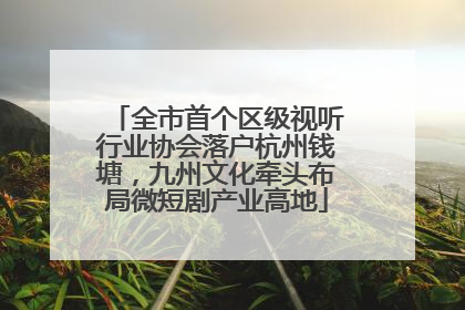 全市首个区级视听行业协会落户杭州钱塘，九州文化牵头布局微短剧产业高地