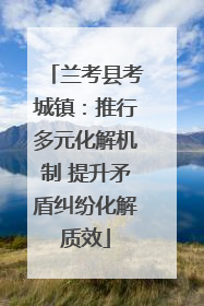 兰考县考城镇：推行多元化解机制 提升矛盾纠纷化解质效
