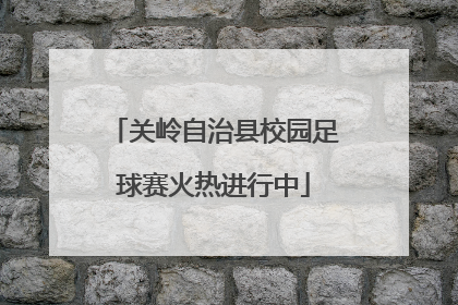 关岭自治县校园足球赛火热进行中