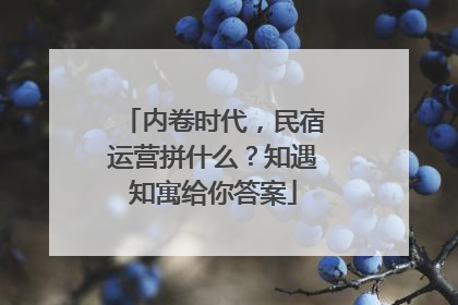 内卷时代，民宿运营拼什么？知遇知寓给你答案