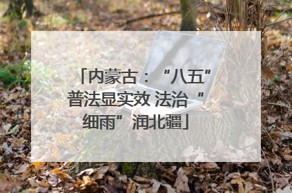 内蒙古：“八五”普法显实效 法治“细雨”润北疆