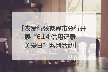 农发行张家界市分行开展“6.14 信用记录关爱日”系列活动