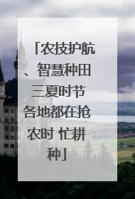 农技护航、智慧种田 三夏时节各地都在抢农时 忙耕种