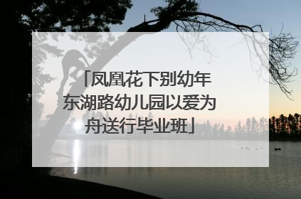 凤凰花下别幼年 东湖路幼儿园以爱为舟送行毕业班