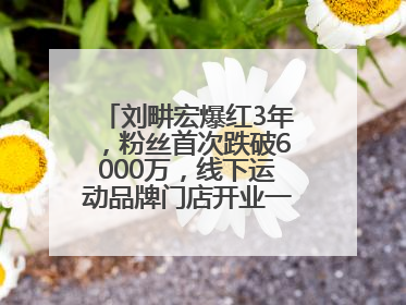 刘畊宏爆红3年，粉丝首次跌破6000万，线下运动品牌门店开业一周实景曝光