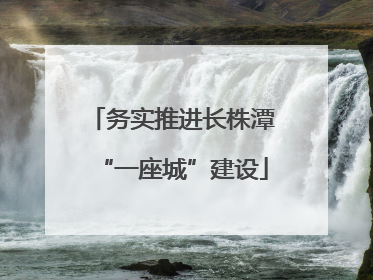 务实推进长株潭“一座城”建设
