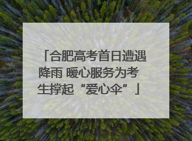 合肥高考首日遭遇降雨 暖心服务为考生撑起“爱心伞”