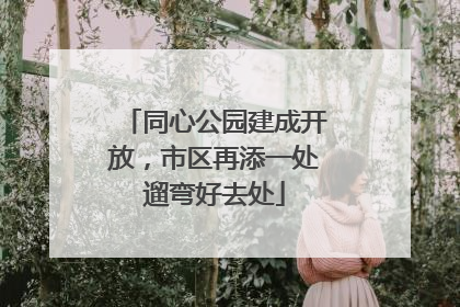 同心公园建成开放，市区再添一处遛弯好去处