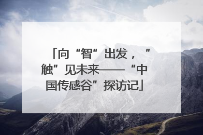 向“智”出发，“触”见未来——“中国传感谷”探访记