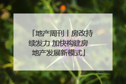 地产周刊丨房改持续发力 加快构建房地产发展新模式