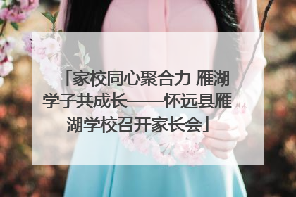 家校同心聚合力 雁湖学子共成长——怀远县雁湖学校召开家长会