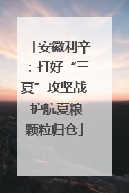 安徽利辛：打好“三夏”攻坚战 护航夏粮颗粒归仓
