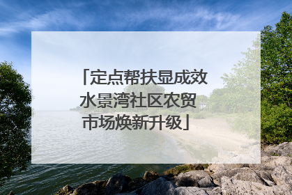 定点帮扶显成效 水景湾社区农贸市场焕新升级