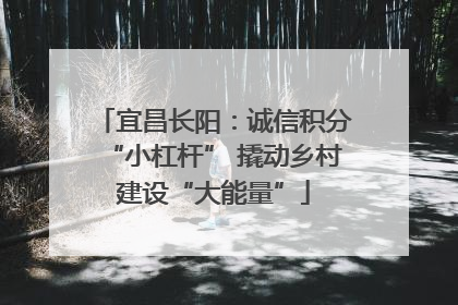 宜昌长阳：诚信积分“小杠杆” 撬动乡村建设“大能量”