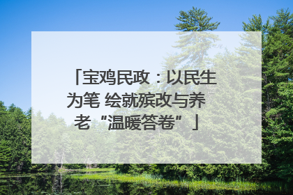 宝鸡民政：以民生为笔 绘就殡改与养老“温暖答卷”
