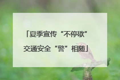 夏季宣传“不停歇” 交通安全“警”相随