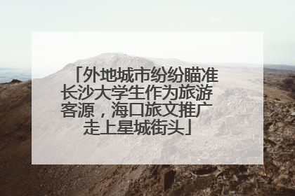 外地城市纷纷瞄准长沙大学生作为旅游客源，海口旅文推广走上星城街头