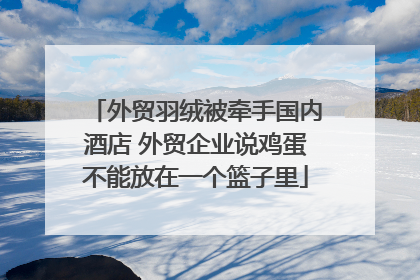 外贸羽绒被牵手国内酒店 外贸企业说鸡蛋不能放在一个篮子里