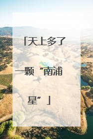 天上多了一颗“南浦星”