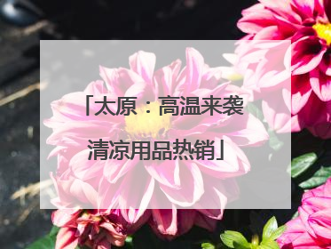太原：高温来袭 清凉用品热销