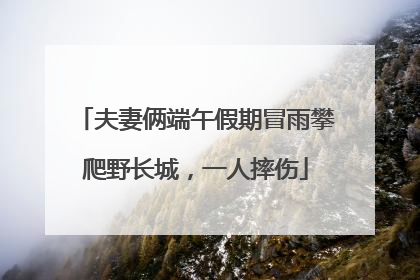 夫妻俩端午假期冒雨攀爬野长城，一人摔伤