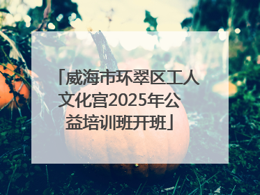 威海市环翠区工人文化宫2025年公益培训班开班