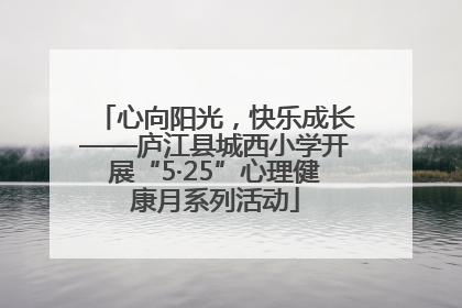 心向阳光，快乐成长——庐江县城西小学开展“5·25”心理健康月系列活动