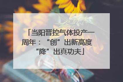 当阳晋控气体投产一周年：“创”出新高度 “降”出真功夫