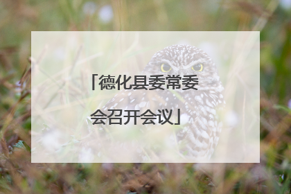 德化县委常委会召开会议