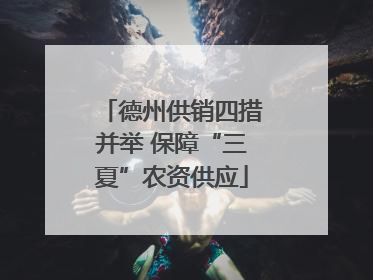 德州供销四措并举 保障“三夏”农资供应
