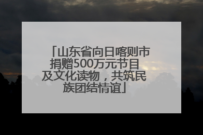 山东省向日喀则市捐赠500万元节目及文化读物，共筑民族团结情谊