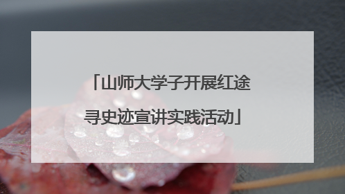 山师大学子开展红途寻史迹宣讲实践活动
