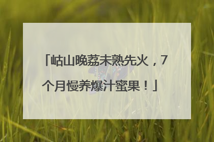 岵山晚荔未熟先火，7个月慢养爆汁蜜果！