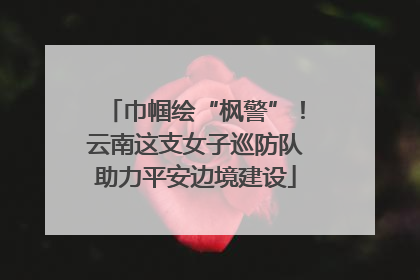 巾帼绘“枫警”！云南这支女子巡防队助力平安边境建设