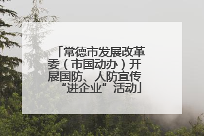 常德市发展改革委（市国动办）开展国防、人防宣传“进企业”活动